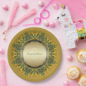 Royale Tribe Geo-Mandala bruiloft Papieren Bordje (Feest)