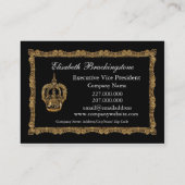 Royalee Catherine Crown Elegant Professional Visitekaartje (Achterkant)