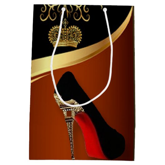 Royality Paris High Hiel & Gold Crown Medium Cadeauzakje (Achterkant)