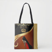 Royality Paris High Hiel & Gold Crown Tote Bag (Voorkant)