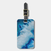 Royally Blue Agate Bagagelabel (Voorkant verticaal)