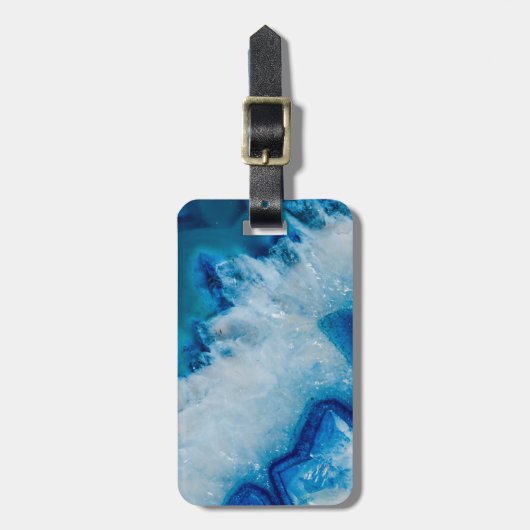 Royally Blue Agate Bagagelabel (Voorkant verticaal)