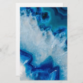 Royally Blue Agate Briefpapier (Voorkant / Achterkant)