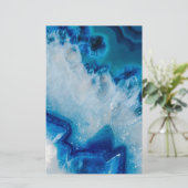 Royally Blue Agate Briefpapier (Staand voorkant)