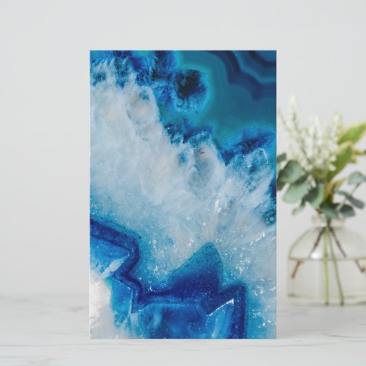 Royally Blue Agate Briefpapier (Staand voorkant)