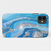 Royally Blue Agate iPhone 11 Hoesjes (Achterkant (horizontaal))