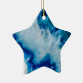 Royally Blue Agate Keramisch Ornament (Rechts)