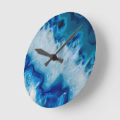 Royally Blue Agate Ronde Klok (Hoek)