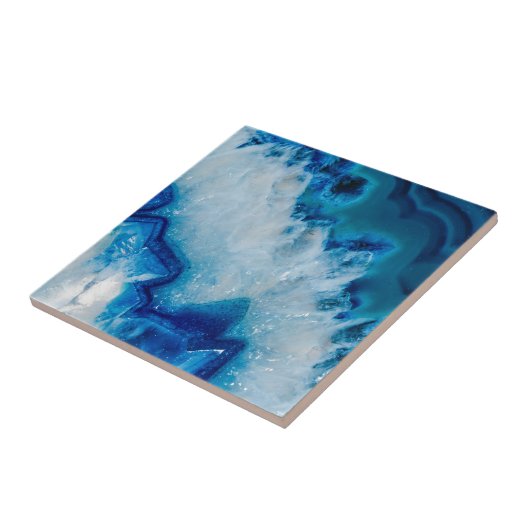 Royally Blue Agate Tegeltje (Zijkant)