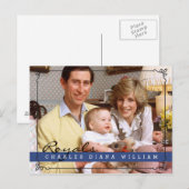 Royals Charles Diana en William Briefkaart (Voorkant / Achterkant)