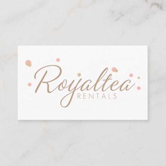 Royaltea Rentals Visitekaartjes (Voorkant)