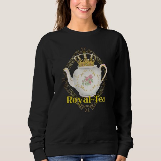 Royalty Crown Pun Tea  Tea Party Trui (Voorkant)