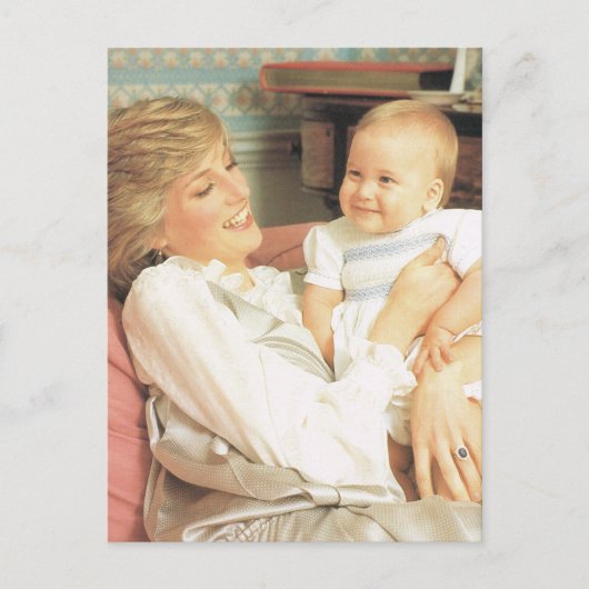  Royalty, Diana en Prince William Briefkaart (Voorkant)