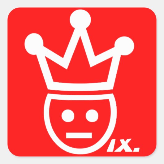 royalty IX Sticker red (Voorkant)