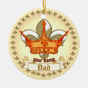 Royalty King Crown Dad Keramisch Ornament