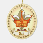 Royalty King Crown Dad Keramisch Ornament (Links)