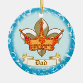 Royalty King Crown Dad Keramisch Ornament (Voorkant)