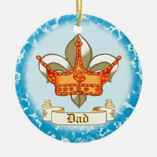 Royalty King Crown Dad Keramisch Ornament (Voorkant)