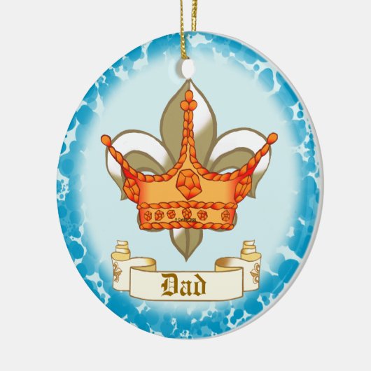 Royalty King Crown Dad Keramisch Ornament (Links)