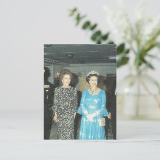  Royalty, Koningin en Nancy Reagan Briefkaart (Staand voorkant)