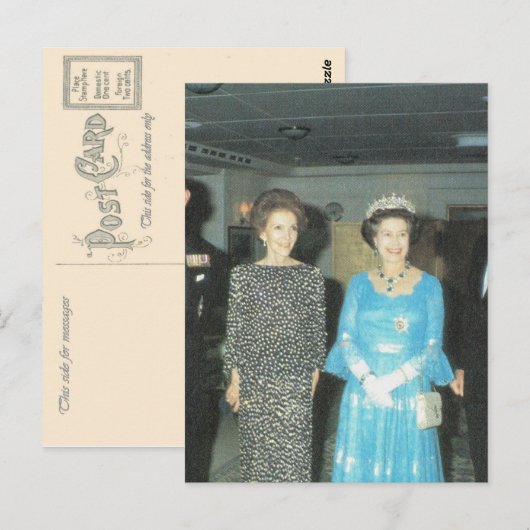 Royalty, Koningin en Nancy Reagan Briefkaart (Voorkant / Achterkant)