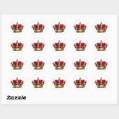 Royalty-kroon Ronde Sticker (Vel)