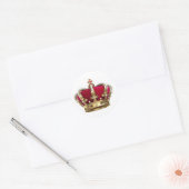 Royalty-kroon Ronde Sticker (Envelop)
