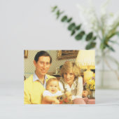  Royalty, Prins Charles, Diana, William Briefkaart (Staand voorkant)