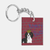 Royalty-regels - King Cavalier - Vierkante Sleutel Sleutelhanger (Voorkant Links)