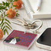 Royalty-regels - King Cavalier - Vierkante Sleutel Sleutelhanger (Voorkant Rechts)