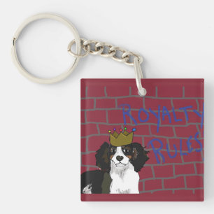 Royalty-regels - King Cavalier - Vierkante Sleutel Sleutelhanger