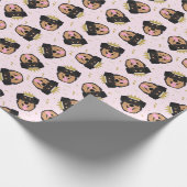 Royalty-Rottweiler Hond Cadeaupapier (Hoek)