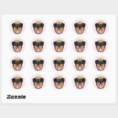 Royalty-Rottweiler Hond Ronde Sticker (Vel)