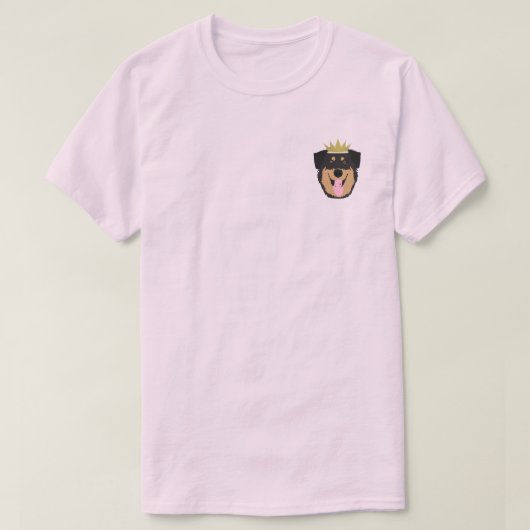 Royalty-Rottweiler Hond T-shirt (Design voorkant)