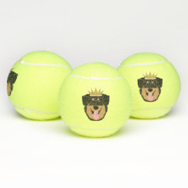 Royalty-Rottweiler Hond Tennisballen