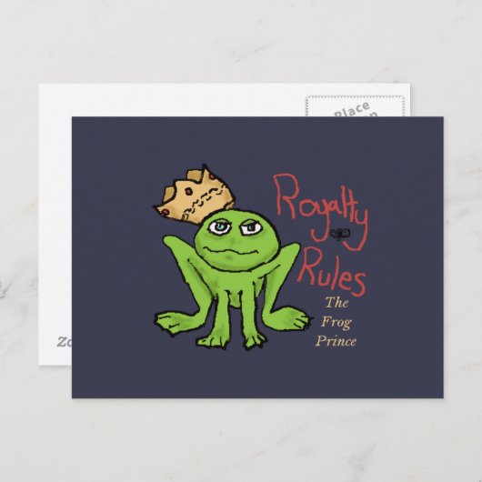 Royalty Rules Frog Briefkaart (Voorkant / Achterkant)