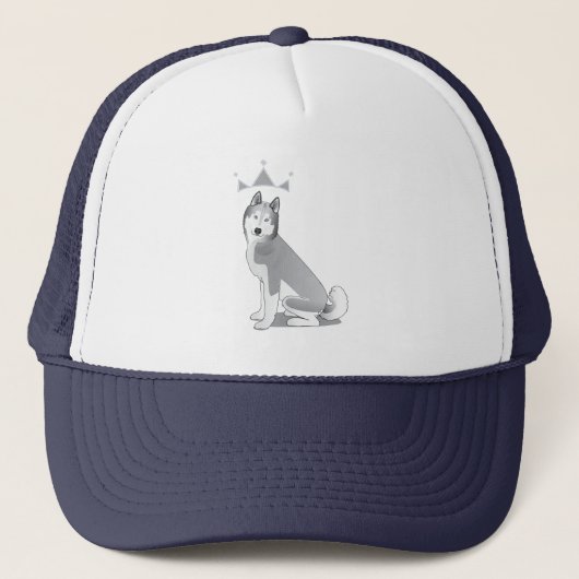 Royalty Siberian Husky! Trucker Hat Trucker Pet (Voorkant)
