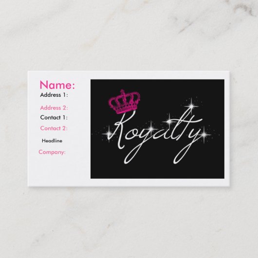royalty-visitekaartjes visitekaartje (Voorkant)