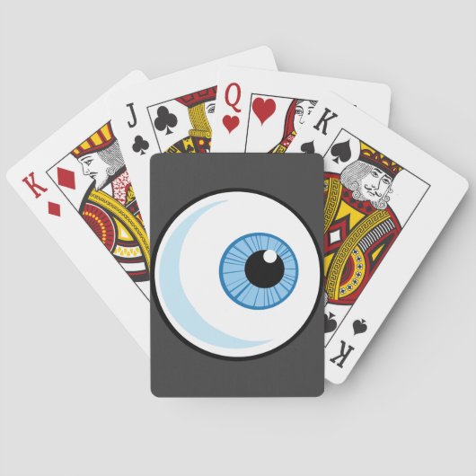 Royalty-vrij-rf-Copyright-Safe-Blue-Eye-Ball EYEBA Pokerkaarten (Achterkant)