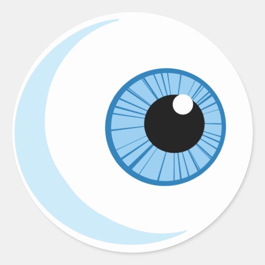 Royalty-vrij-rf-Copyright-Safe-Blue-Eye-Ball EYEBA Ronde Sticker (Voorkant)