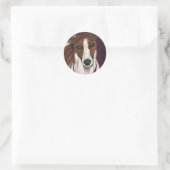 Royalty-vrije hond - Kunst Ronde Sticker (Tas)
