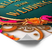 Royalty's Welkom op onze bruiloft teken Poster (Hoek)