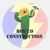 Royco Construction Ronde Sticker (Voorkant)