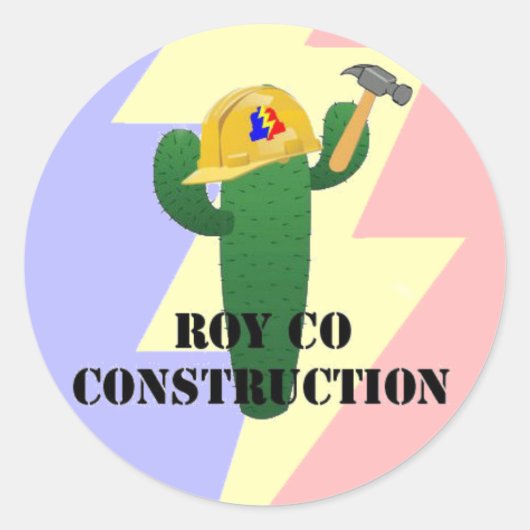 Royco Construction Ronde Sticker (Voorkant)