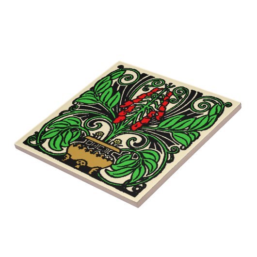 Roycroft Craftsman of Mission Style Pot Tegeltje (Zijkant)