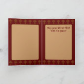 Roycroft Easter Brick Rood en Goud (gepersonalisee Feestdagen Kaart (Binnen)