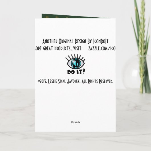 Roycroft Easter Hunter Green (gepersonaliseerd) Feestdagen Kaart (Achterkant)