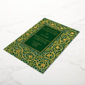 Roycroft-grens  kunst- en ambachtelijke beweging folie uitnodiging (Gedraaid)