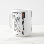 Roycroft Motto-Mok, "Haal de moed van je betreurt  Koffiemok (Voorkant links)