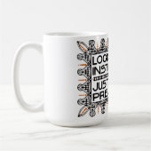 Roycroft Motto-Mok: "Logic is a Instrument" Koffiemok (Links)